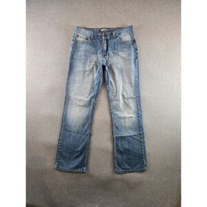 Vintage Anchor Blue Jeans Mens 34x34 Blue Light Wash Straight Boot Baggy 90s